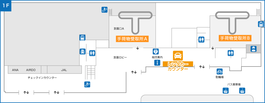 旭川空港フロアマップ