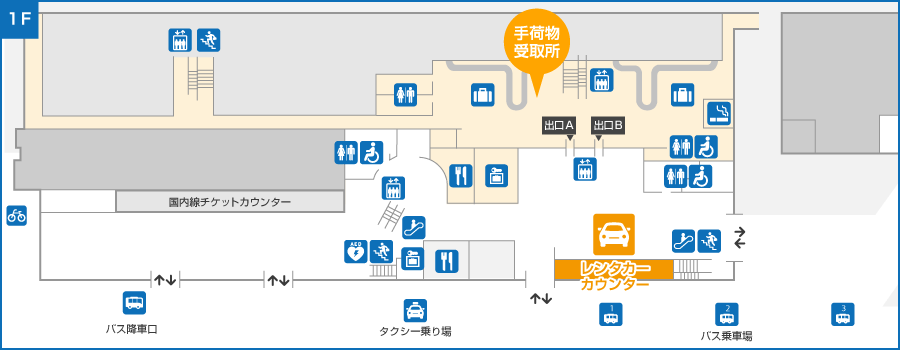 函館空港フロアマップ